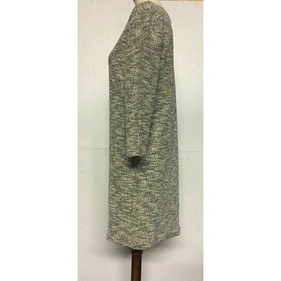 Angie Women's Heather Gray Knit Shift 3/4 Sleeve Sweater Dress Size L - Picture 7 of 10